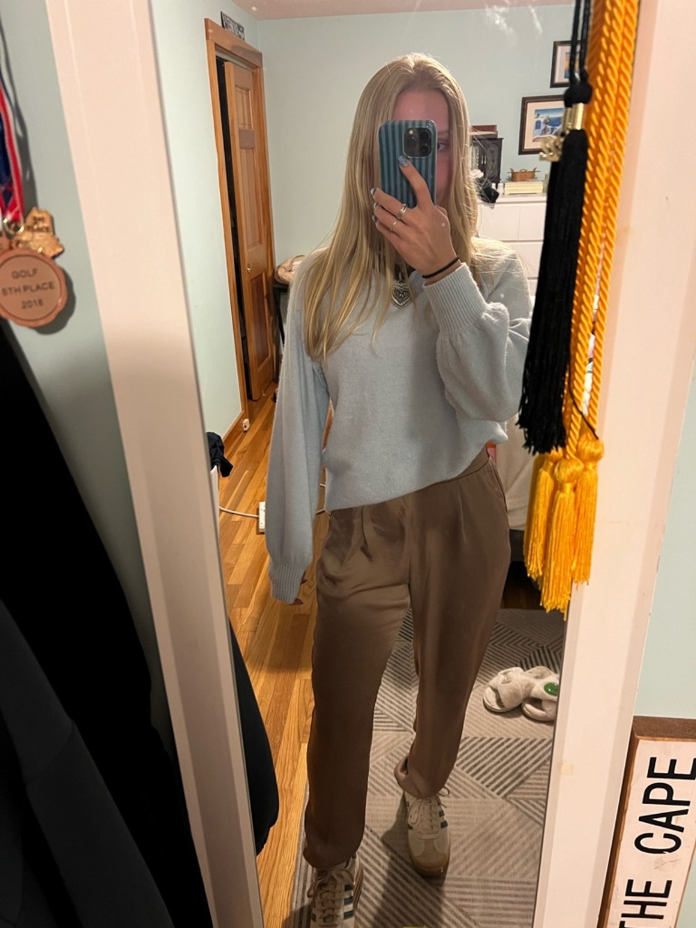 Windsor Brown Satin Jogger Pants